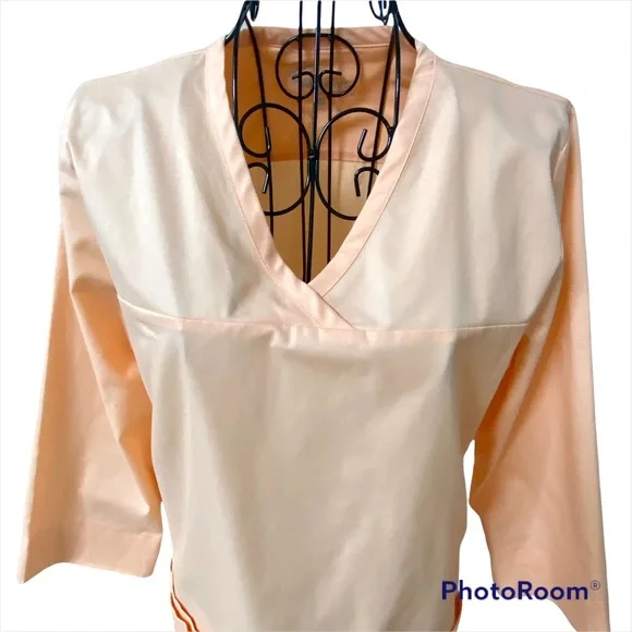 Butter-Soft STRETCH Women's 3-Pocket 3/4th Sleeve Side Zip Scrub Top Size S - Picture 2 of 16